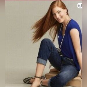 CAbi Notch Tee In Sapphire Style Number 5563